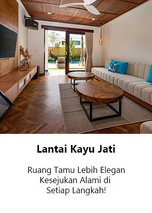 Lantai Kayu Jati Ruang tamu