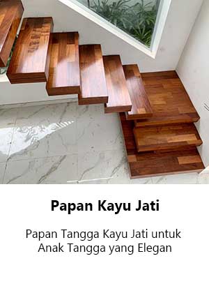 papan tangga kayu jati